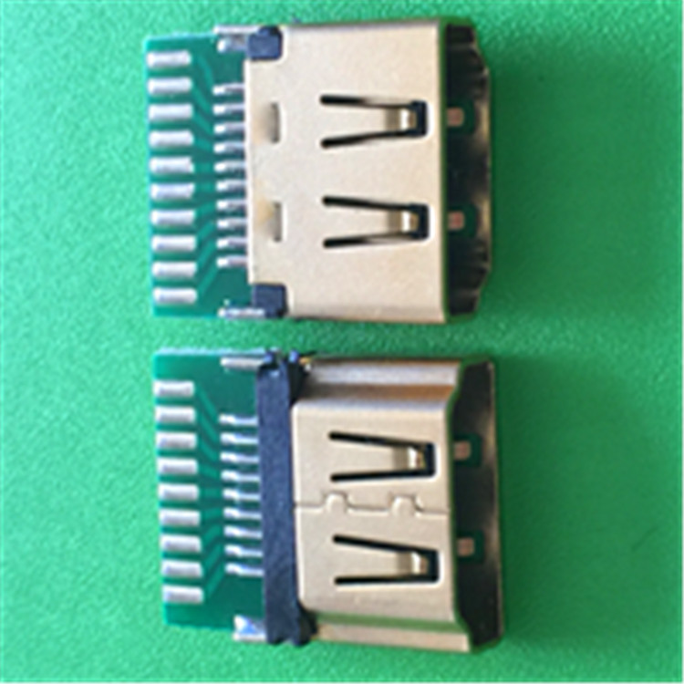 高清数码专用HDMI HDMI连接器插座  HDMI 19PIN A  TYPE公座夹板式