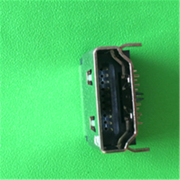 广东连接器 HDMI连接器插座19PIN HDMI A TYPE母座前插后贴式 铜壳