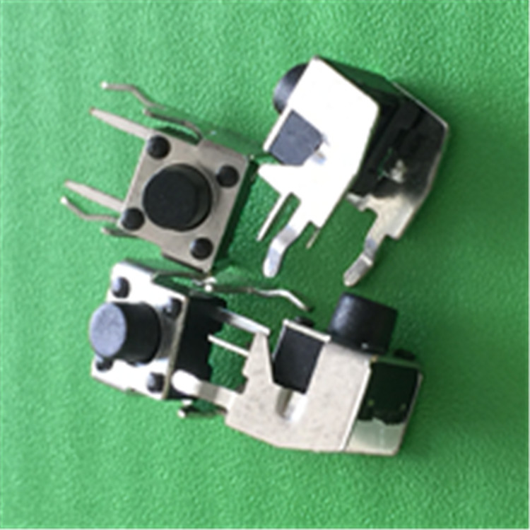 <连接器现货供应>TC6615B 6*6*H轻触按健开关側插帶支架 DIP