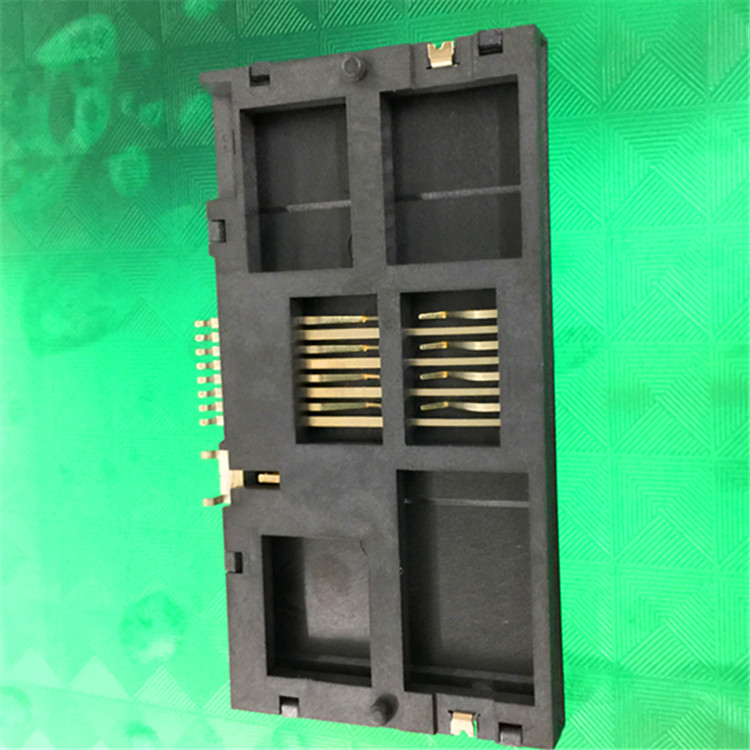 <银行POS机专用>8PIN SMART CARD(IC卡卡座)单边贴贴板式