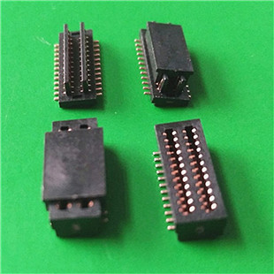 板对板连接器，2*12P*0.8间距双槽板对板BTB24PIN公母座-连欣科技