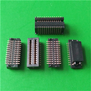 板对板连接器，2*12P*0.8间距双槽板对板BTB24PIN公母座-连欣科技