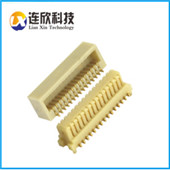 BTB板对板连接器0.8间距26PIN 合高5.0mm 90度侧插板对板