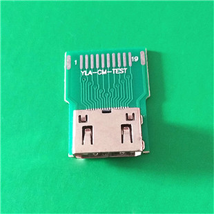 深圳沙井 HDMI连接器插座 MICRO HDMI(D TYPE)公座带PCB板连接器
