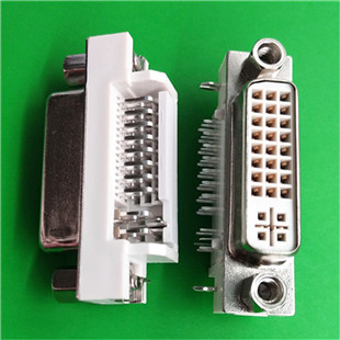 连接器厂家供应 连接器 插座 DVI 24+1/5PIN 母座 90度插板式连接器