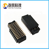 板对板连接器，2*12P*0.8间距双槽板对板BTB24PIN公母座-连欣科技