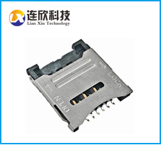 SIM卡座6PIN掀盖式