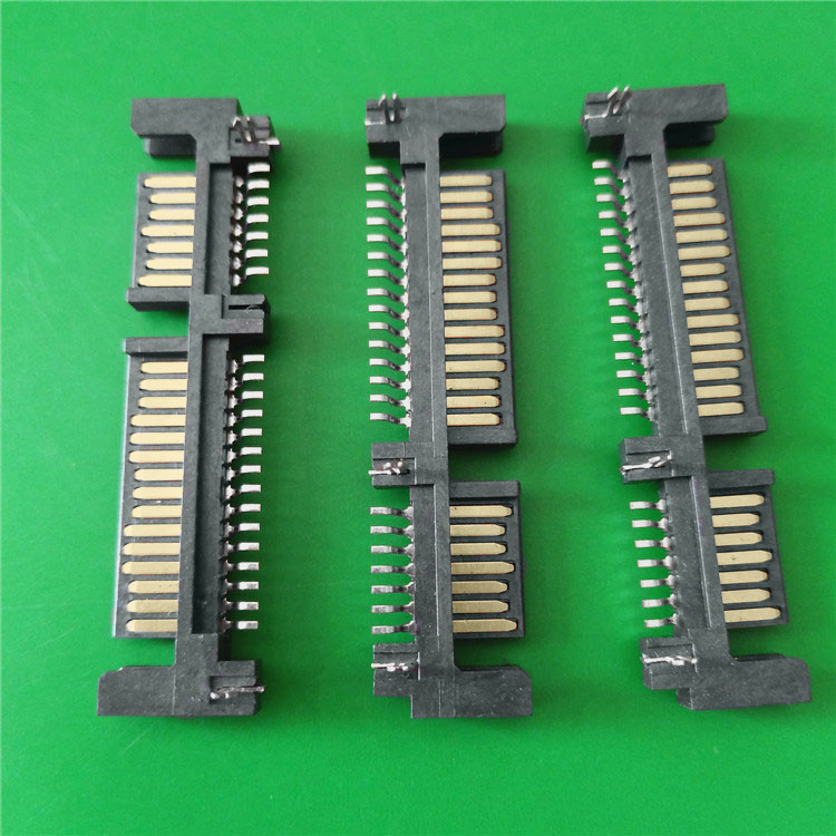 SATA 7+15PIN公座直插公座 SATA22PIN连接器接口插板式