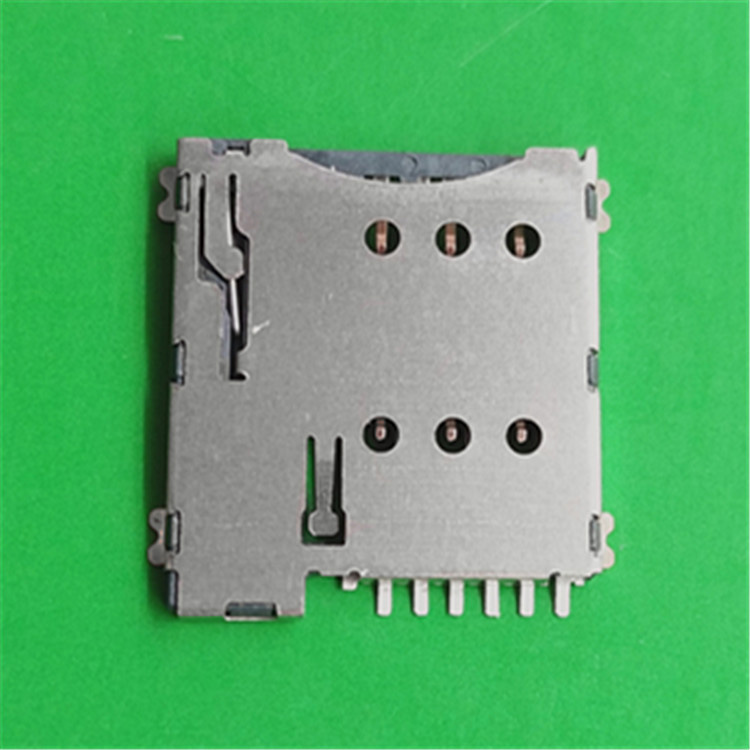 SIM卡座生产厂家直销MICRO SIM卡座6PIN自弹式卡座 - 副本