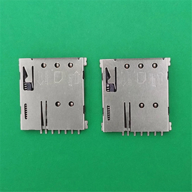 NANO 6PIN 卡座自弹式/NANO自弹式PUSH卡座/深圳SIM厂家直销