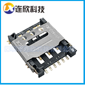 深圳sim卡座厂家直销SIM卡座NANO 6PIN自弹式